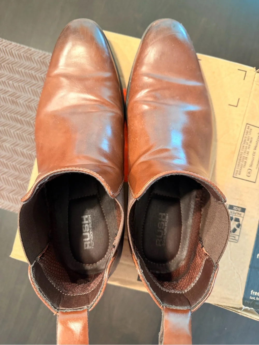 Men's Brown Leather Chelsea Boots - Classic Slip-On Ankle Dress Shoes by Gordon